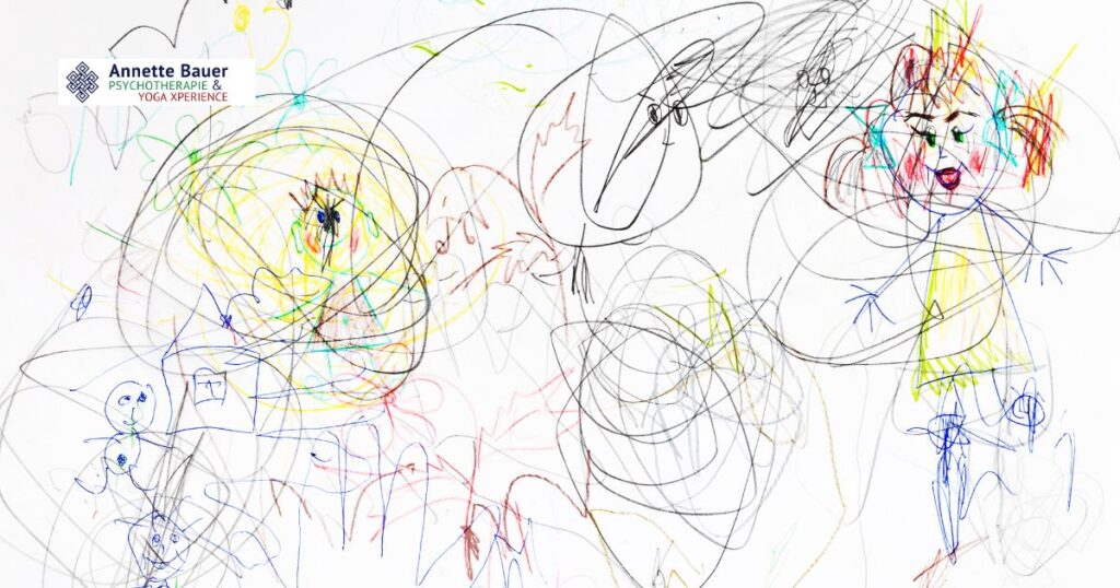 Kinderzeichnung, Chaos, ADHS im Erwachsenenalter Frauen Annette Bauer HP Psychotherapie