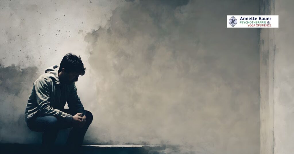 Mann, Wand, Depression Blog Annette Bauer HP Psychotherapie